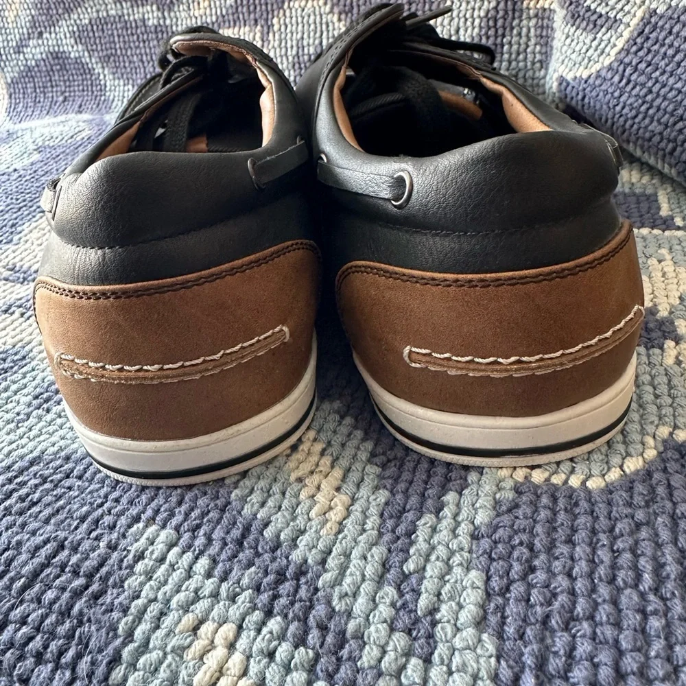 Sonoma Vitalize Men’s Boat Shoes 👞 Black Lace-Up Casual Size 12